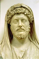 Buste portrait de Marc Aurèle (121-80 après J.-C.)